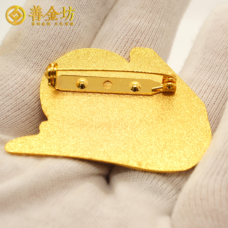 江苏灌云县政协成立四十周年定制徽章_ 徽章制作 徽章定制 徽章定做 纯银徽章制作 纯金徽章订做