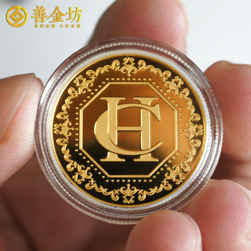 浙江镶金纪念章银10克镶2克金_ 银章定制 纪念章制作 定做纪念章